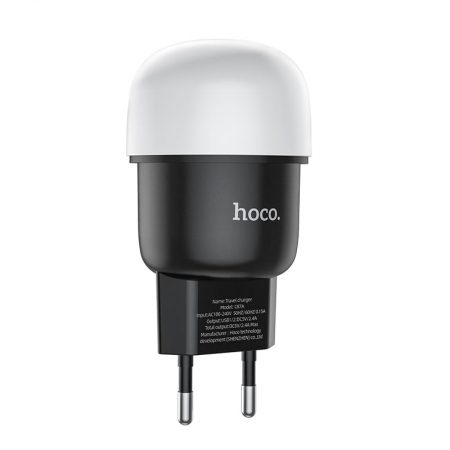 Сетевое зарядное устройство-ночник Hoco C87A 12W 2xUSB